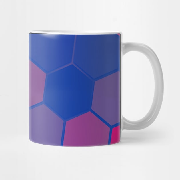 Bi Pride Large Skewed Hexagon Pattern by VernenInk